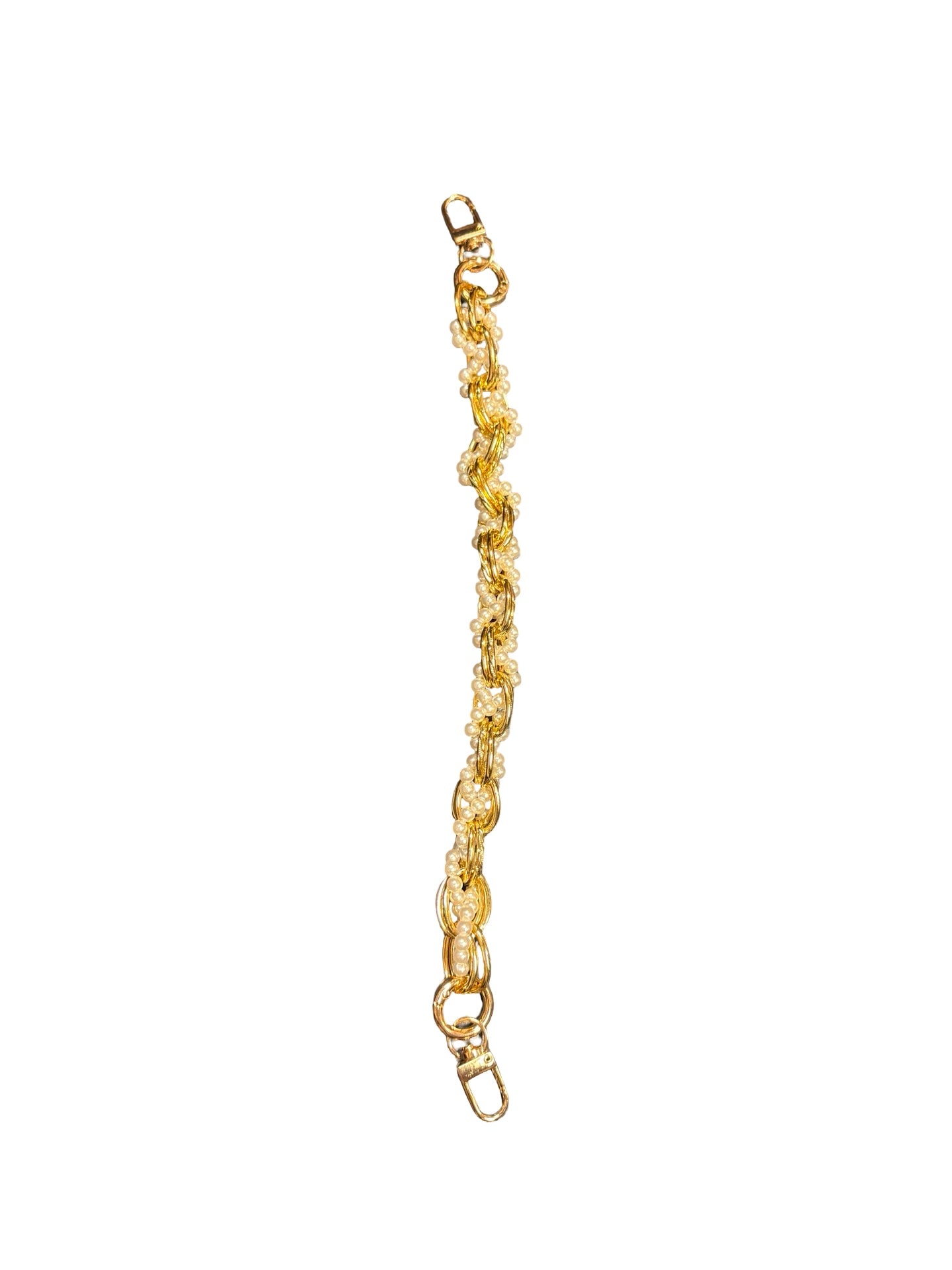 Decorative pearl & gold chain straps