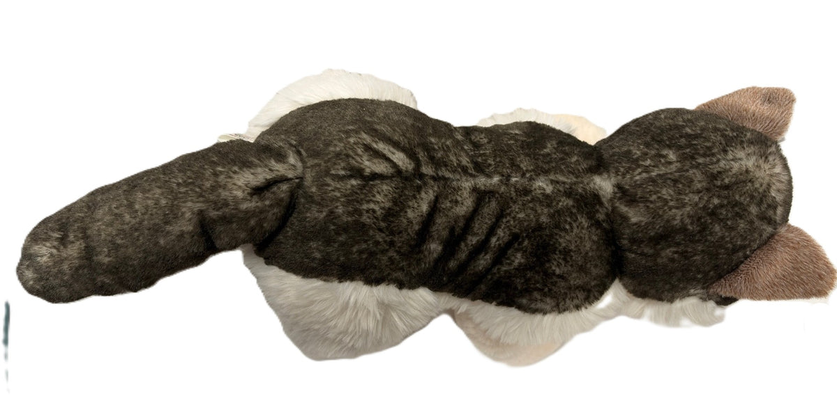 Squatting Plush Wolf 18"