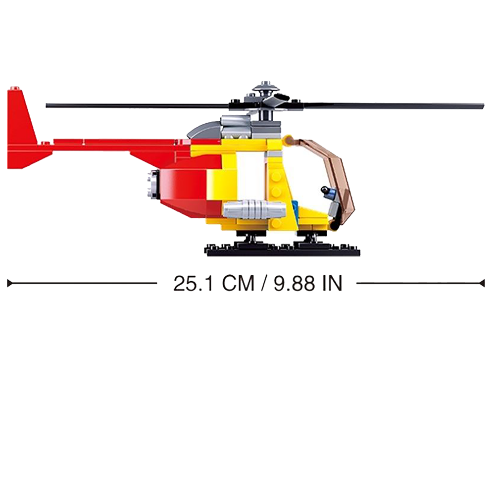 Aviation Helicopter Building Brick Kit (100 pcs)