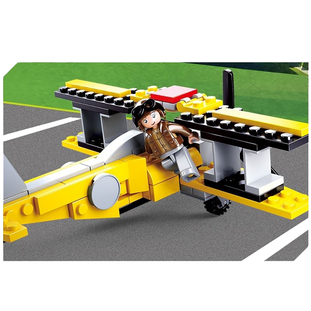 Aviation Biplane Building Brick Kit (120 pcs)