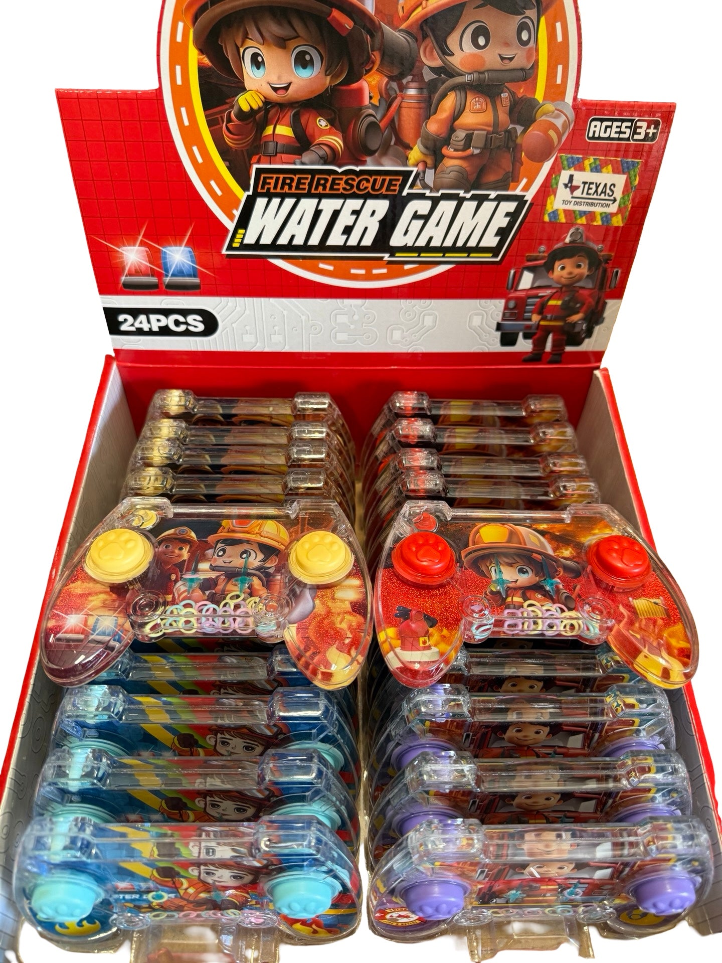 Fire Rescue Water Game- Display w/24 items