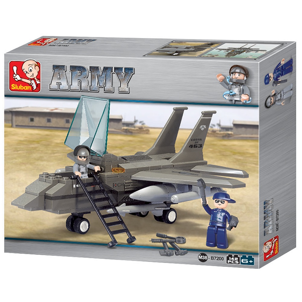Air Force Fighter Plane Building Brick Kit (142 Pcs)