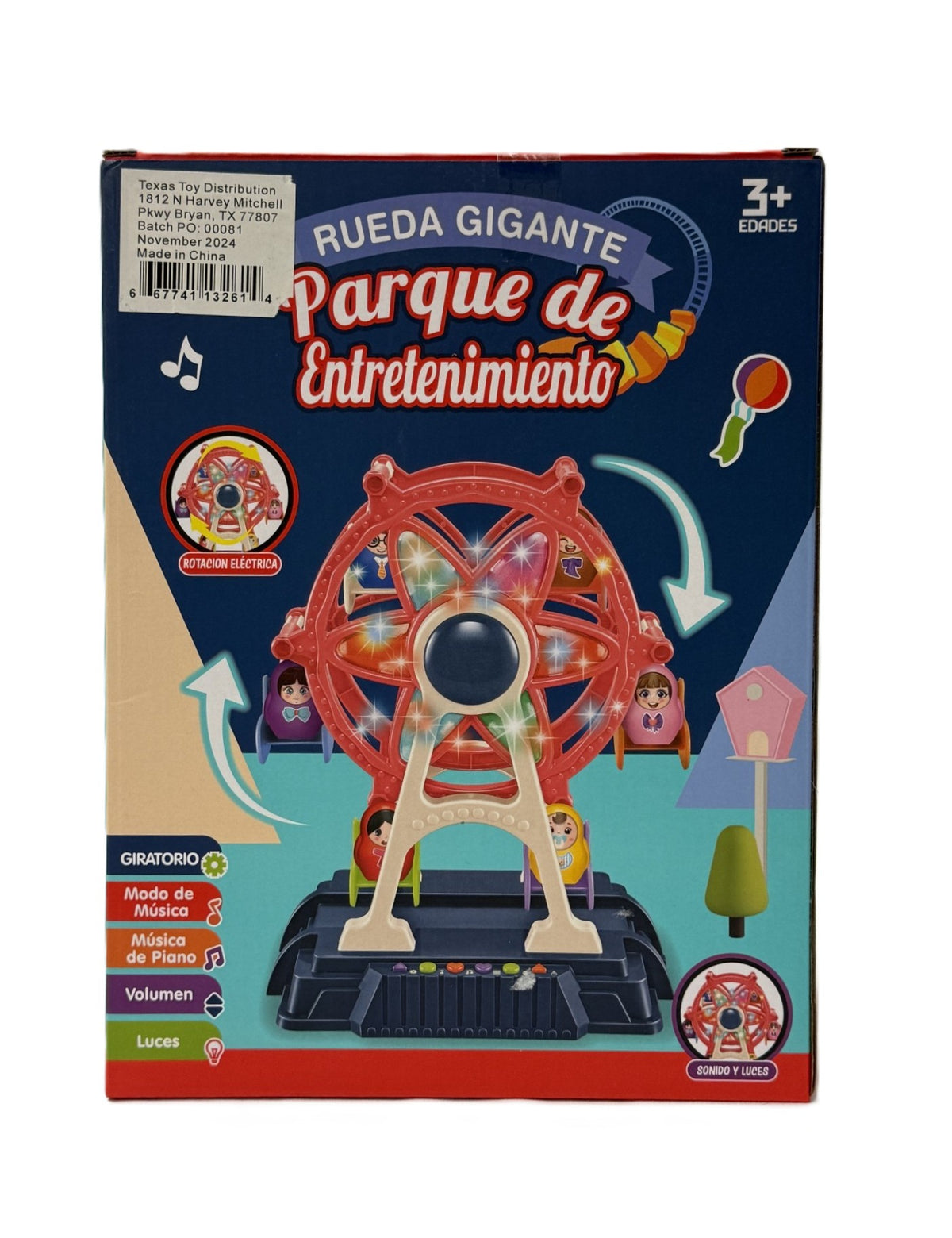 Amusement Park Ferris Wheel with Lights and Music