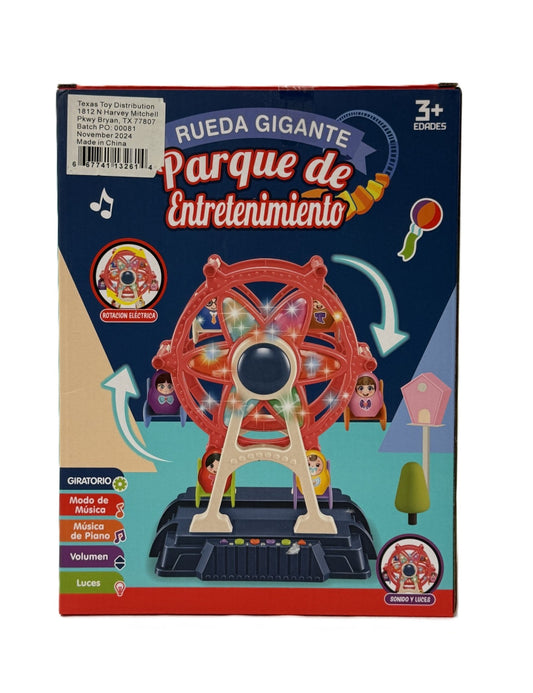 Amusement Park Ferris Wheel with Lights and Music