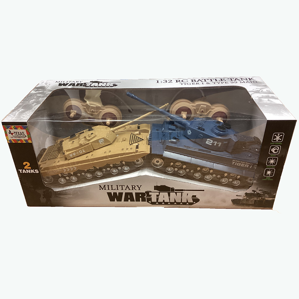 Military War Tanks, 1:32 Scale RC Battle Tanks in Window Box