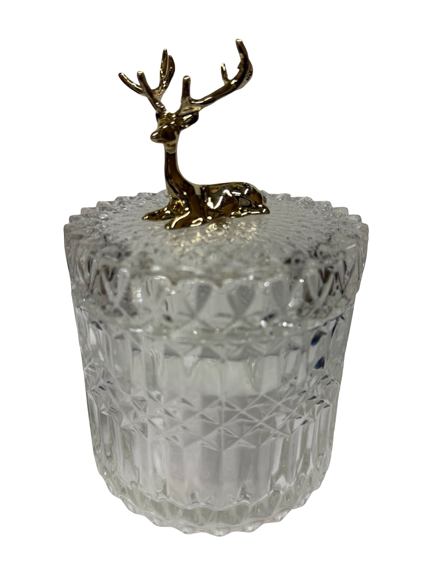 Glass Jars w/ Gold Deer design lids