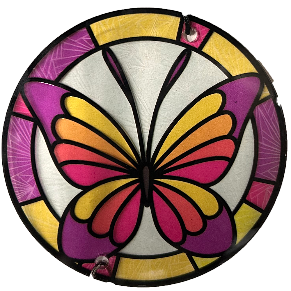 30" Stained Glass Wind Chimes, 4 Styles