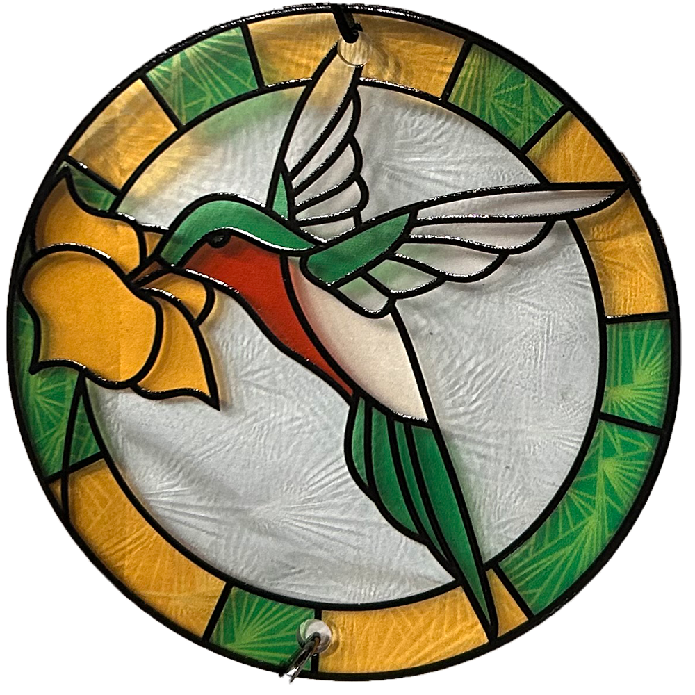30" Stained Glass Wind Chimes, 4 Styles