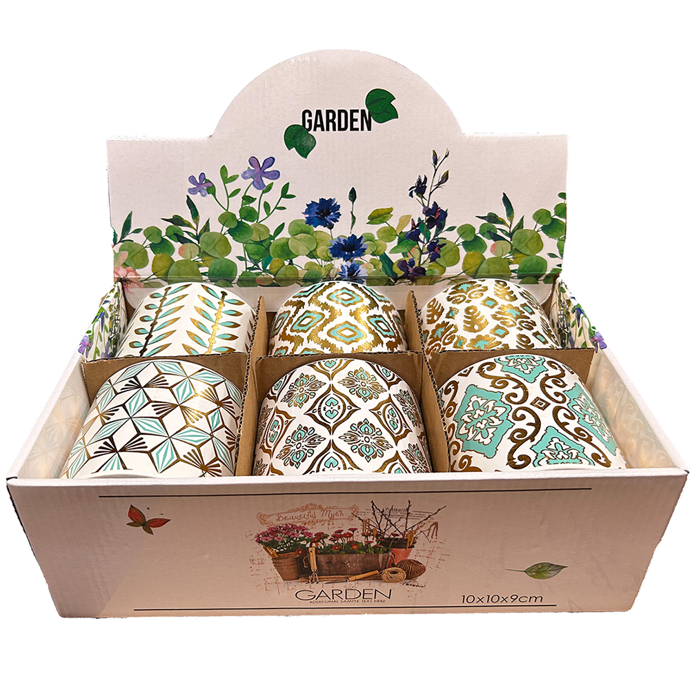plant pot gift set Ceramic Flowerpots 3.5" Plant Pots Home Decor, Set of 6 – Texas Toy Distribution