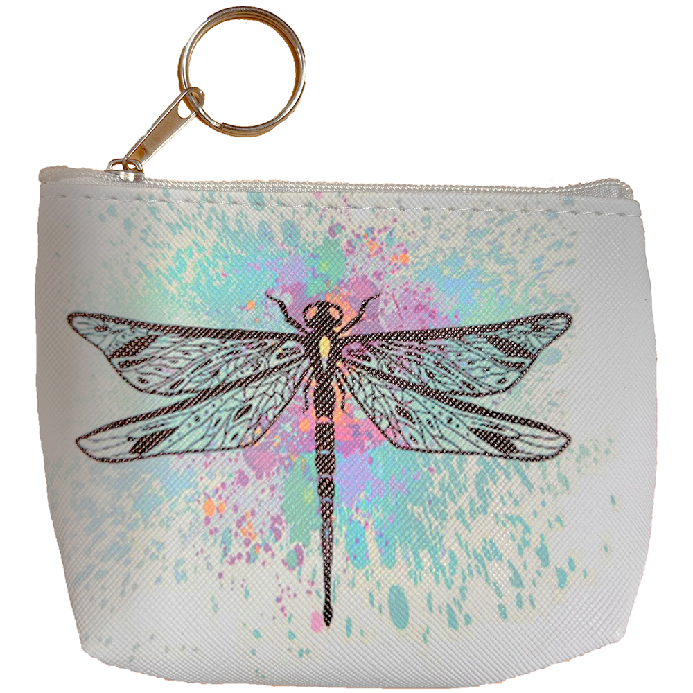 Dragonfly Insect Coin Purse Keychain