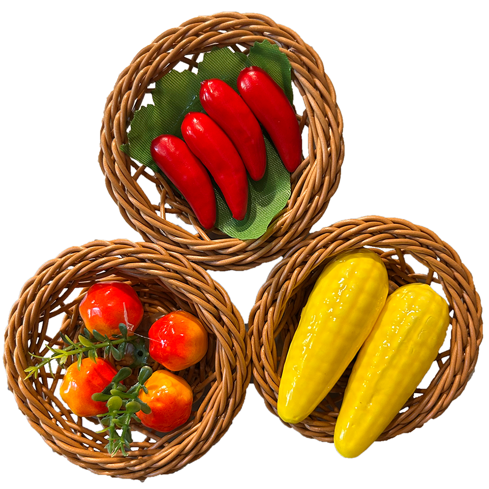 Country Vegetable Basket Fridge Magnet Novelty, Assorted