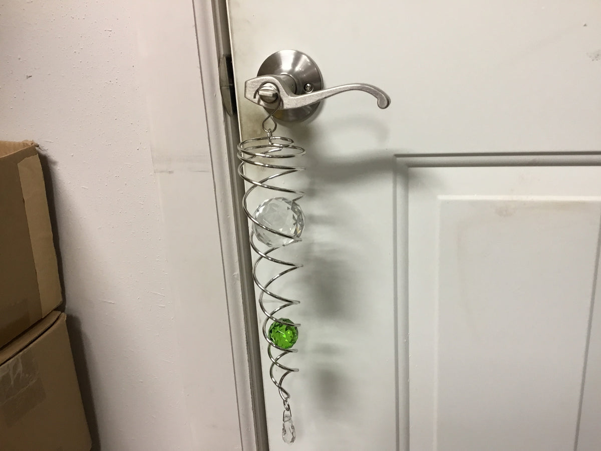 Wind Spinner Crystal Ball Triangle Hanger
