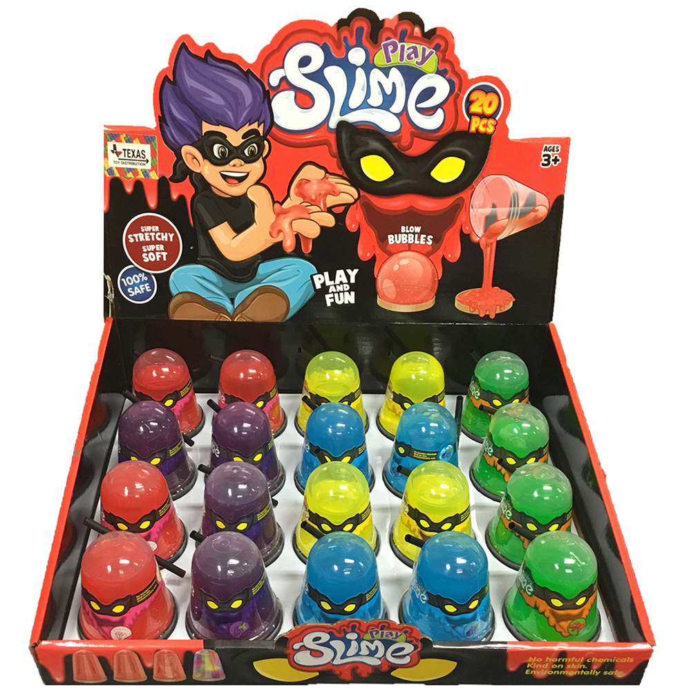 Multicolored Stretchy Play Slime Display Box (20 pcs)