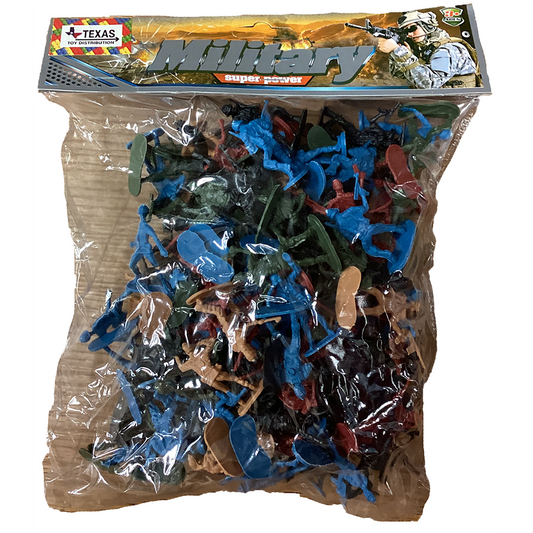 Bag of Military Figurines 1.5 Inches Tall, Assorted Colors