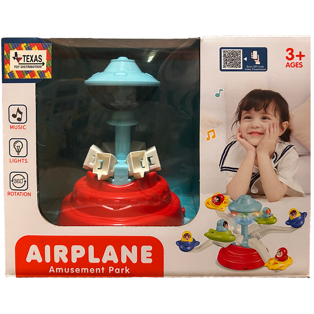 Amusement Park Rotating Airplane Toy with Lights and Music