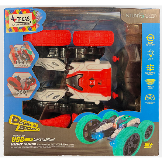 Remote Control Double-Sided Stunt Car in Window Box