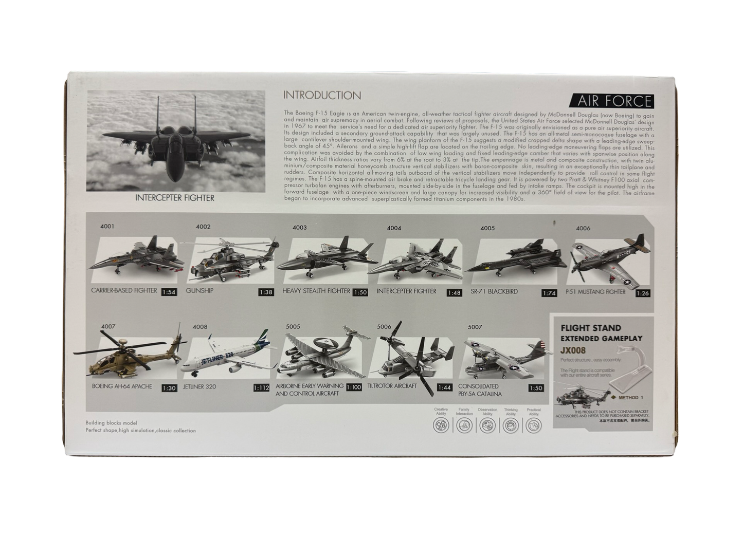 F-15 Interceptor Fighter Jet Building Brick Set