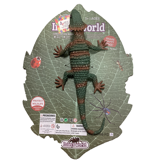 Armadillo Lizard 9" Reptile Figurine on Peggable Board
