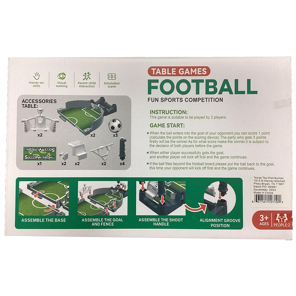 Mini Soccer Field Pinball Tabletop Arcade Style Game