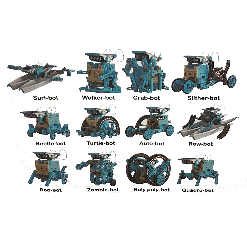 12-in-1 DIY Solar Robot Vehicle Educational STEM Kit