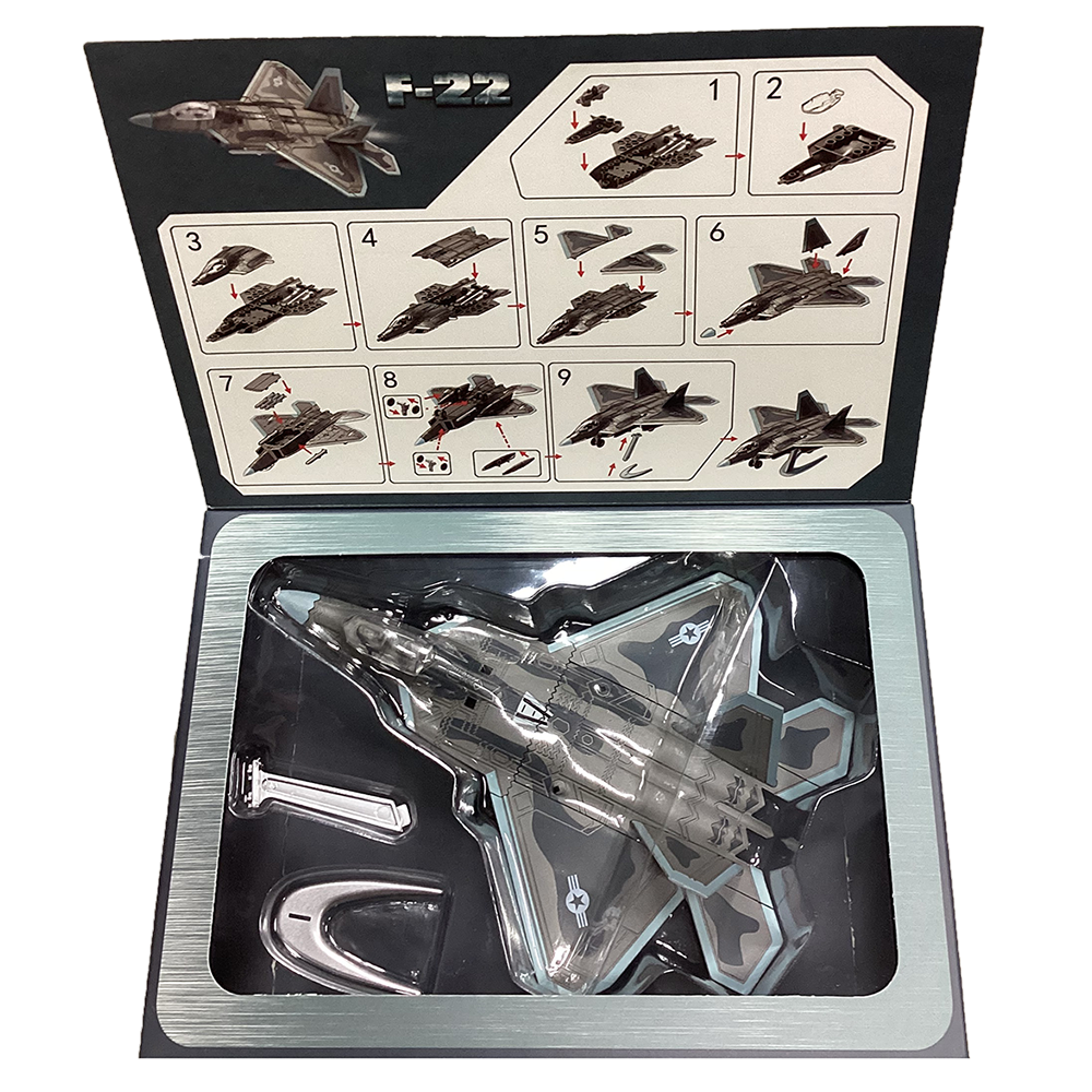 F22 Stealth Fighter Pull-Back Model Kit (1:100 Scale)
