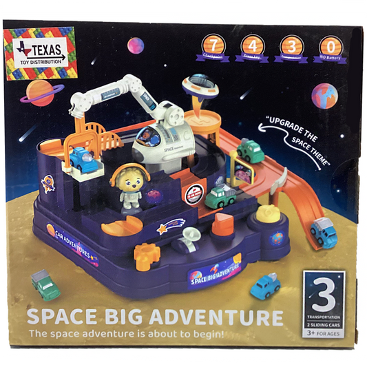 Space Big Adventure Racing Rail Tracks with 2 Small Toy Cars