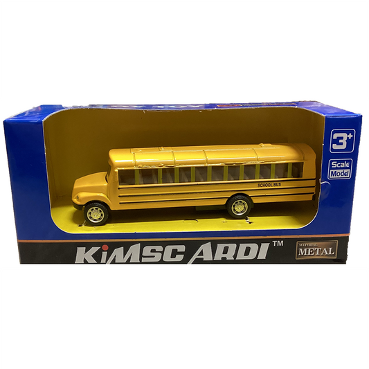 School Bus Die-Cast Pull-Back Toy Vehicle