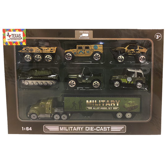 1:64 Die-Cast Military Vehicles in Window Box
