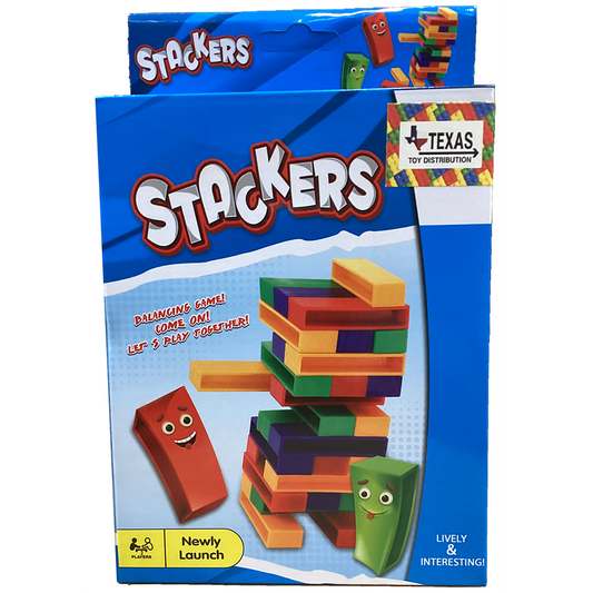 Stackers Tumbling Tower Road Trip Game in Peggable Box