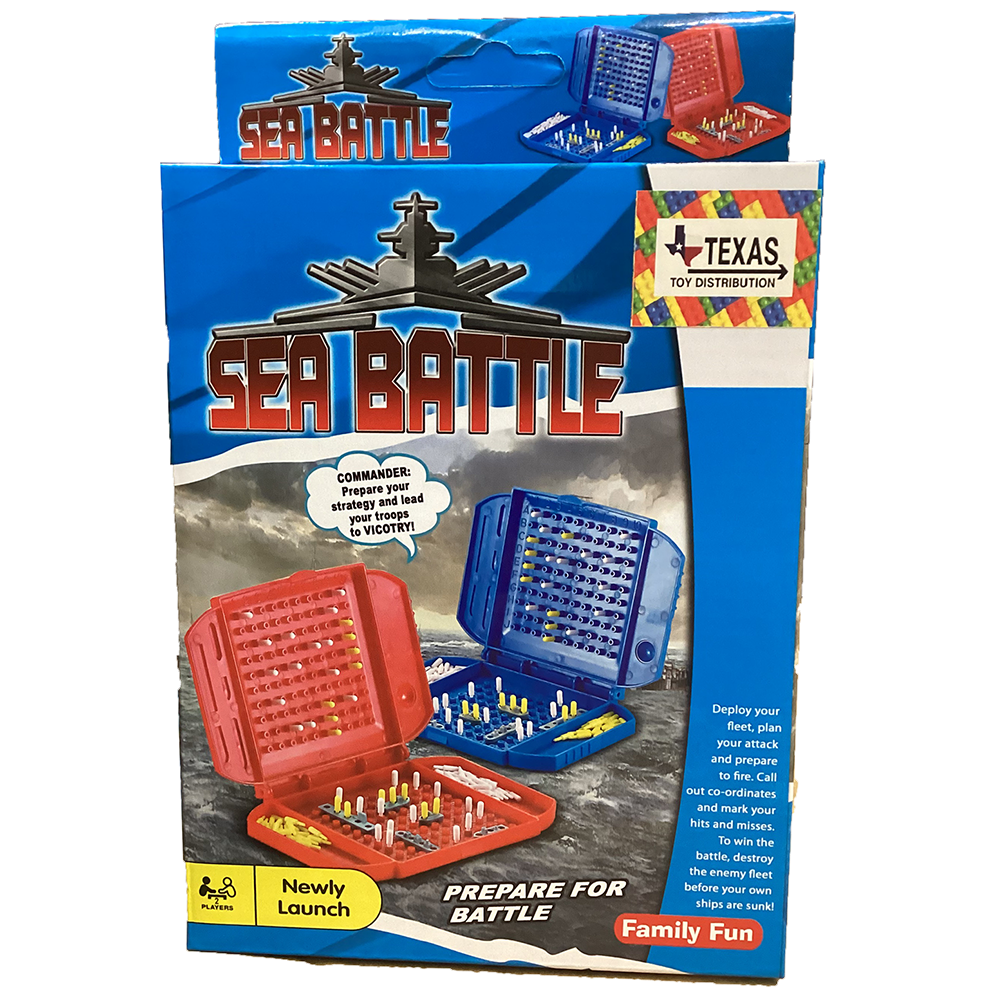 Sea Battle 2 Player Travel Game in Peggable Box