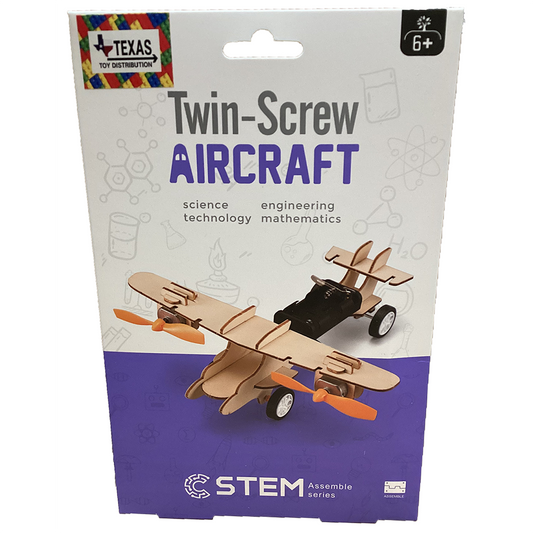 Twin-Screw Aircraft STEM Construction Kit, Educational Toy