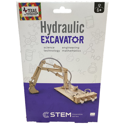 Hydraulic Excavator STEM Construction Kit, Educational Toy