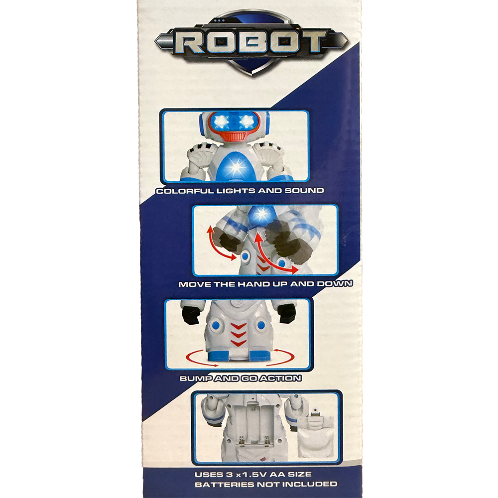 Robot Rotating Bump-and-Go Electronic Light-Up Toy
