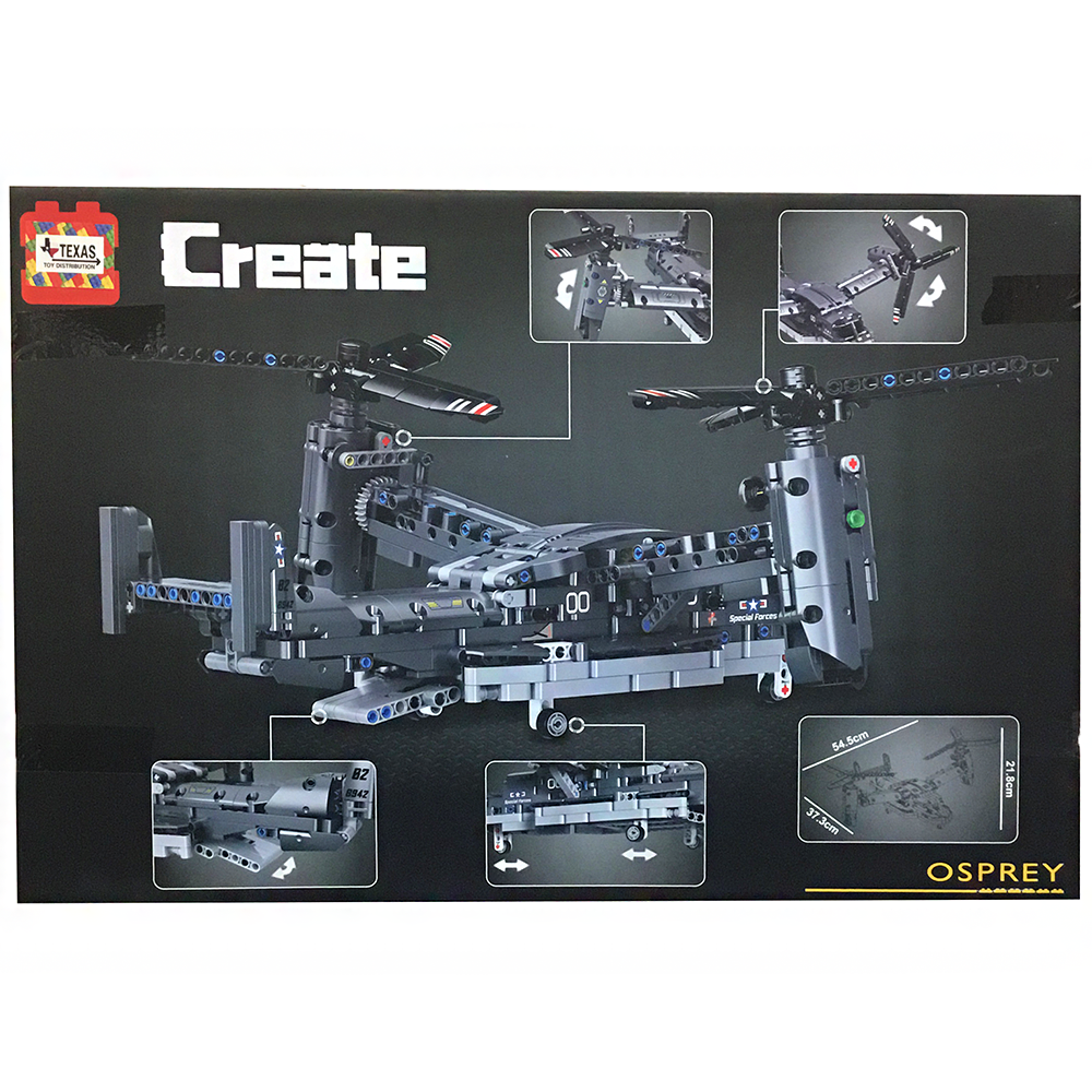 Osprey Military Plane Building Construction Kit (1133pc)