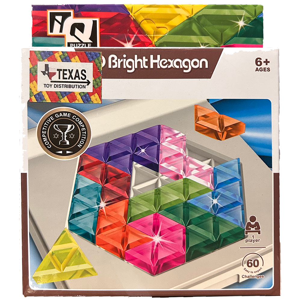 Colorful Hexagon Puzzle for Kids and Adults