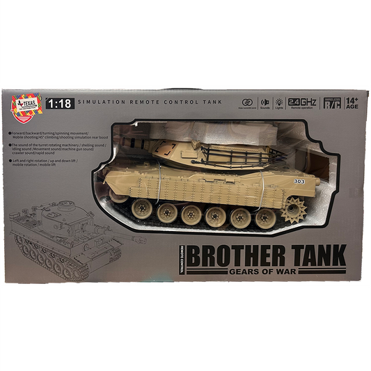 American M1A2 Desert Remote Control Tank in Window Box