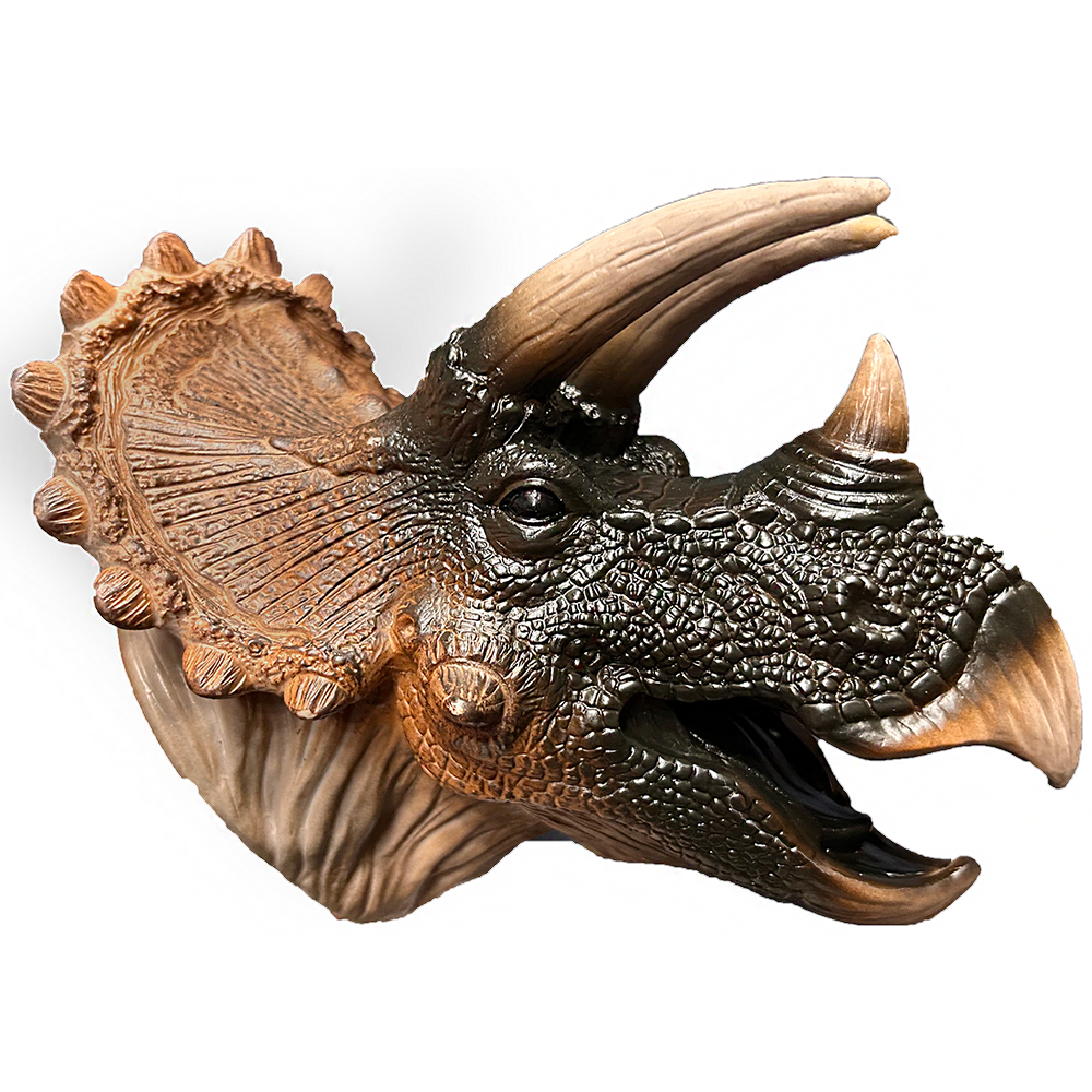 Triceratops Dinosaur Head Rubber Hand Puppet