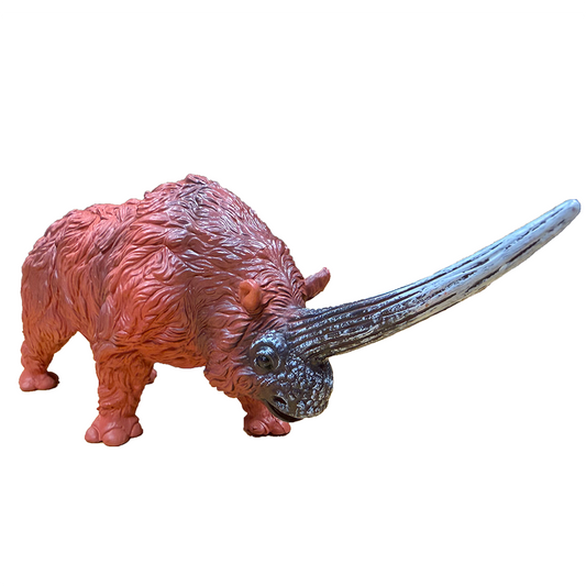 Woolly Rhinoceros Painted Resin Figurine Ice Age Giant