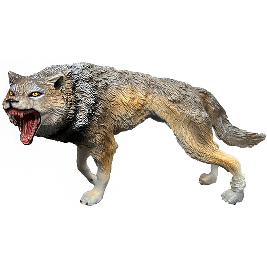 Wolf Painted Resin Animal Figurine Toy