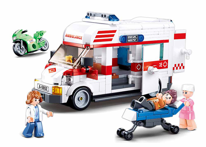 Town Ambulance Building Brick Kit (328 pcs)