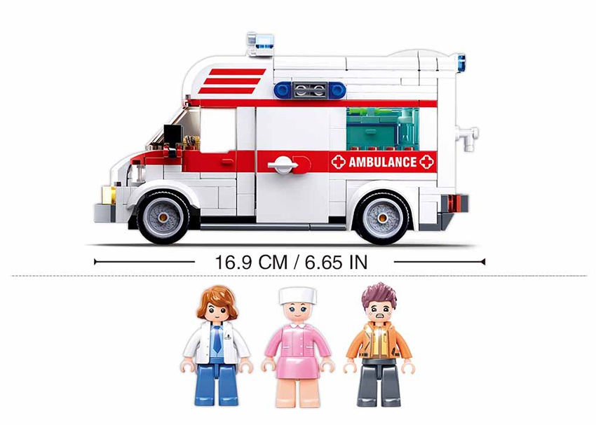 Town Ambulance Building Brick Kit (328 pcs)