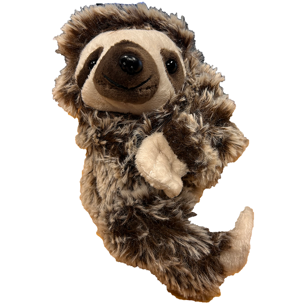 Brown Sloth Stuffed Animal Plush Slap Bracelet