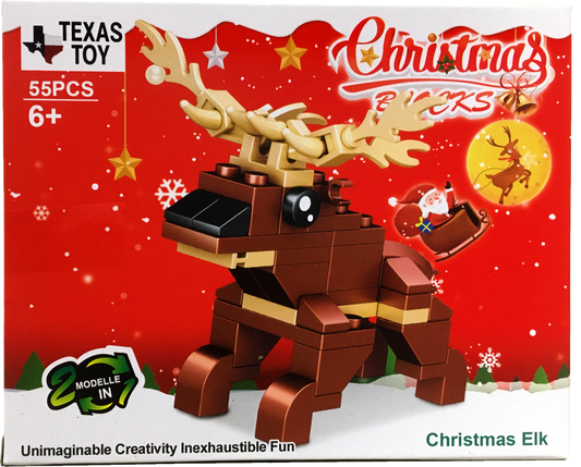 Christmas Reindeer Building Brick Kit (55 pcs)