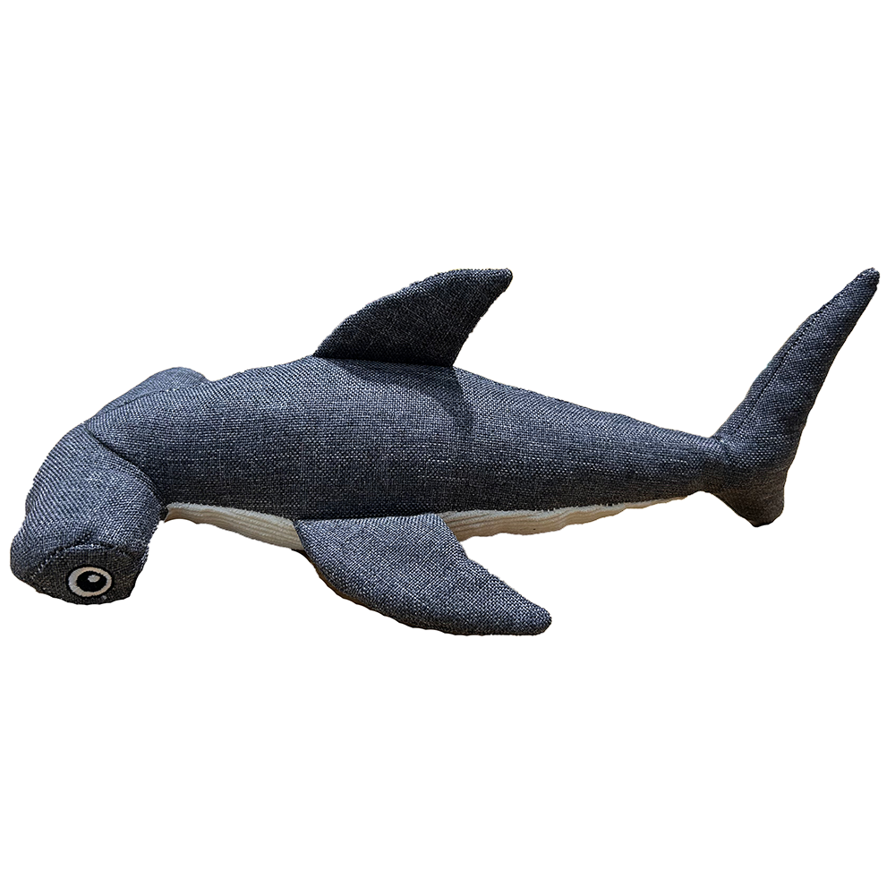 Hammerhead Shark Pet Toy, Dog Toy with Squeaker and Crinkle