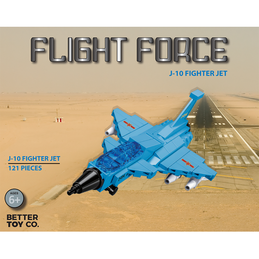 J-10 Firefly Fighter Jet Flight Force Building Brick Kit (121 pcs)