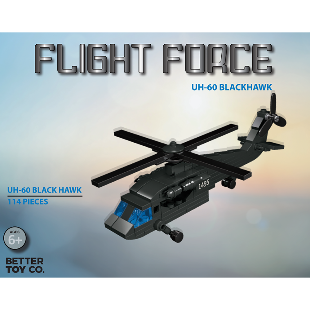 UH-60 Black Hawk Helicopter Flight Force Building Brick Kit (114 pcs)