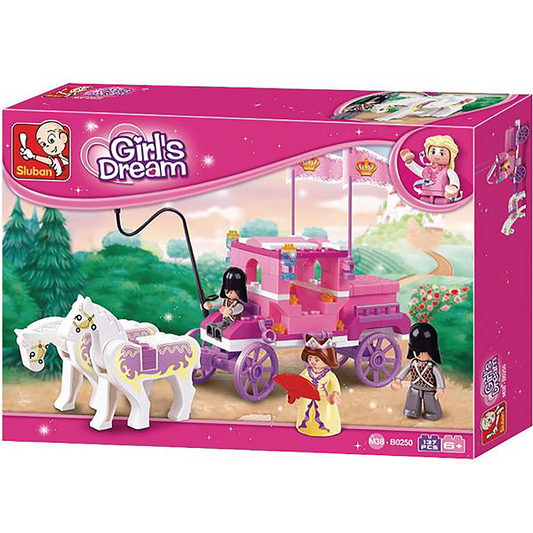 Girl's Dream Royal Carriage Building Brick Kit (137 Pcs)