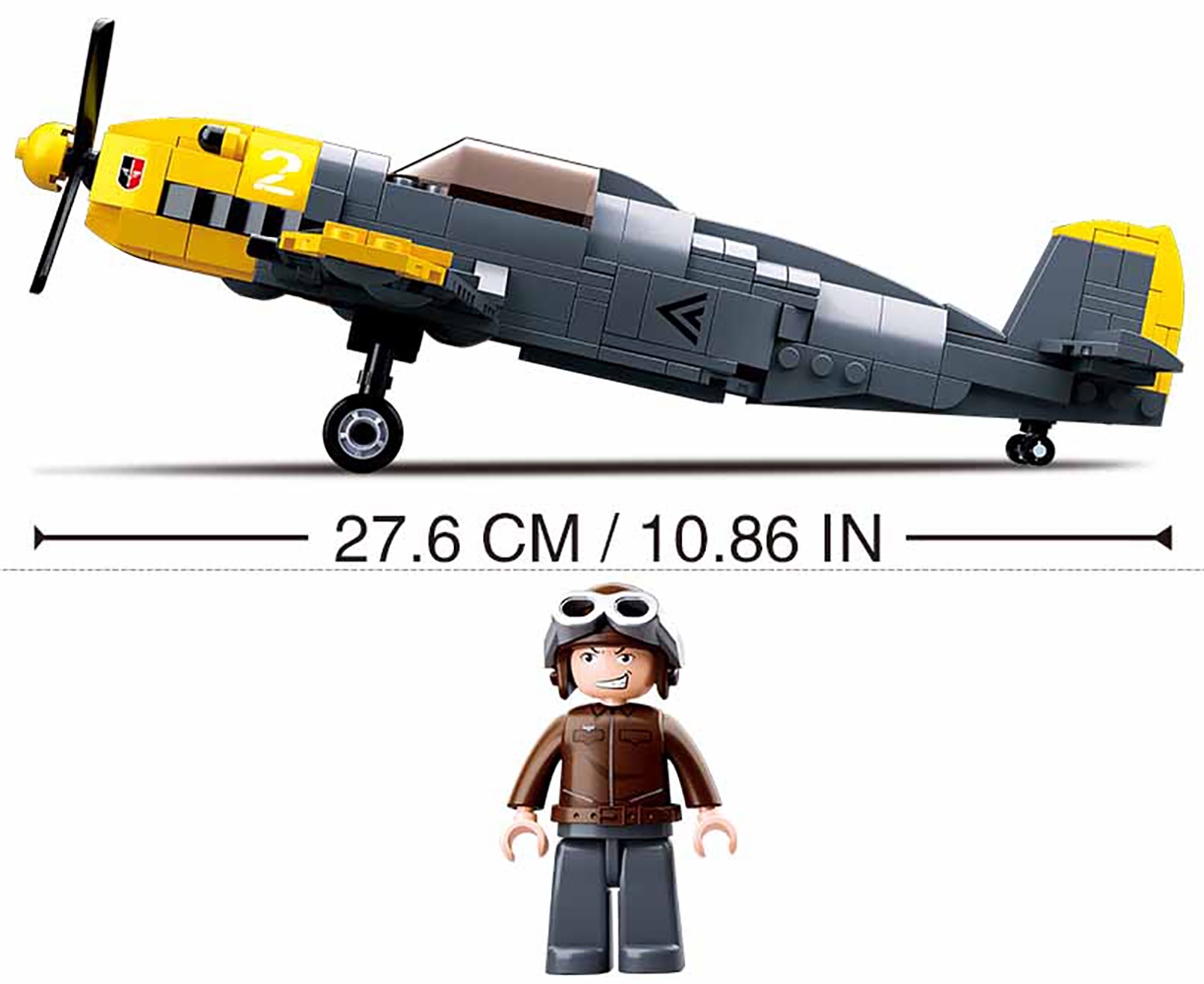 WWII Messerschimitt BF-109 Plane Building Brick Kit (289 Pcs)