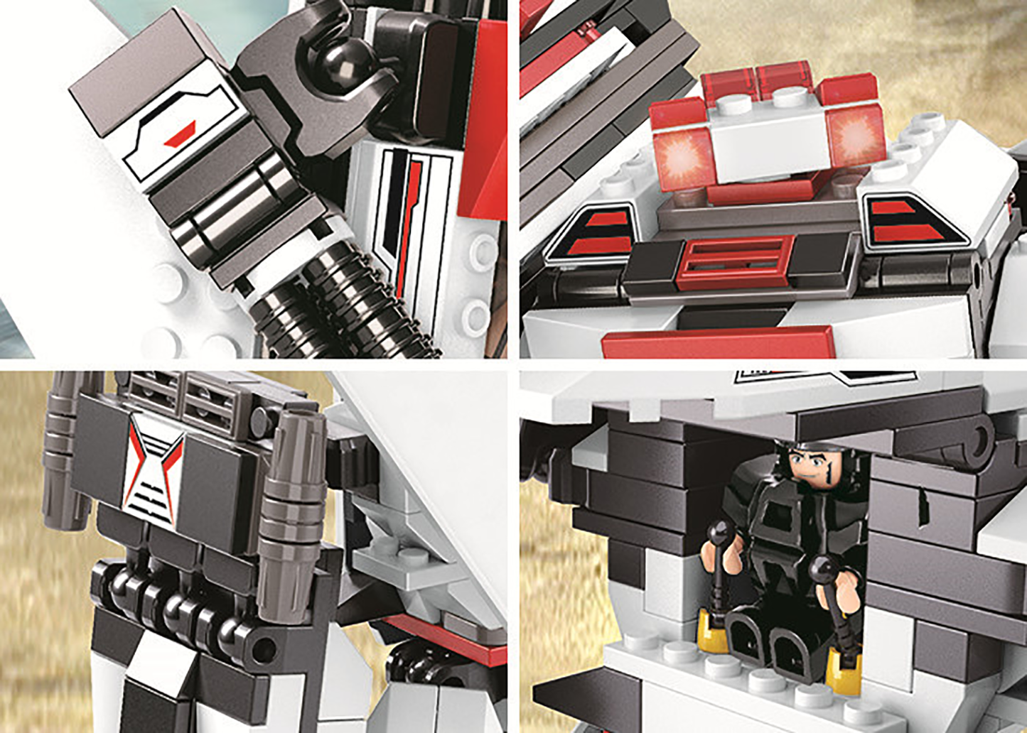 Space 3-in-1 Fighter: Caston, General of Ruin Building Brick Kit (313 Pcs)