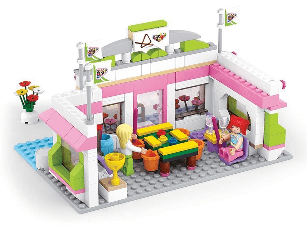 Girl's Dream Pool Table Lounge Building Brick Kit (289 Pcs)